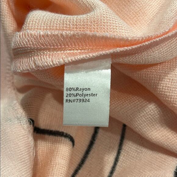 Ming Wang Women’s Pink Black V Neck Art to Wear Abstract Dress Size Large - Picture 10 of 12